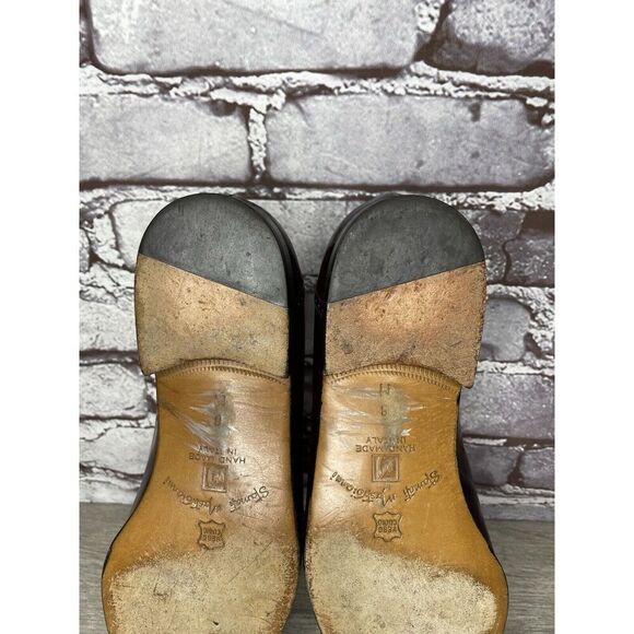 Stamati Mastroianni Burgundy Leather Wingtip Tassel Loafers Men’s Sz 8M US/41EU - Picture 13 of 16